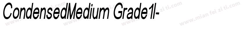 CondensedMedium Grade1I字体转换